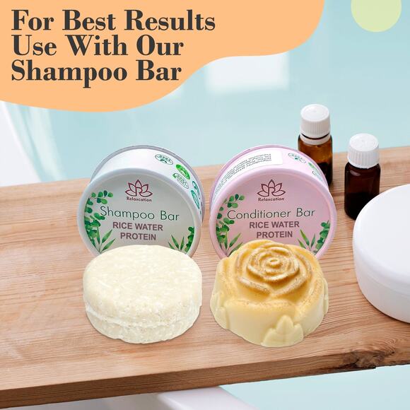 RICE WATER PROTEIN Conditioner Bar for Hair Growth and Strengthening - Picture 6 of 6